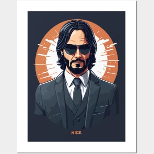 John Wick With his trademark black suit Posters and Art